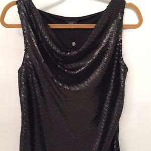 Talbots Sequin tank with cowl neck